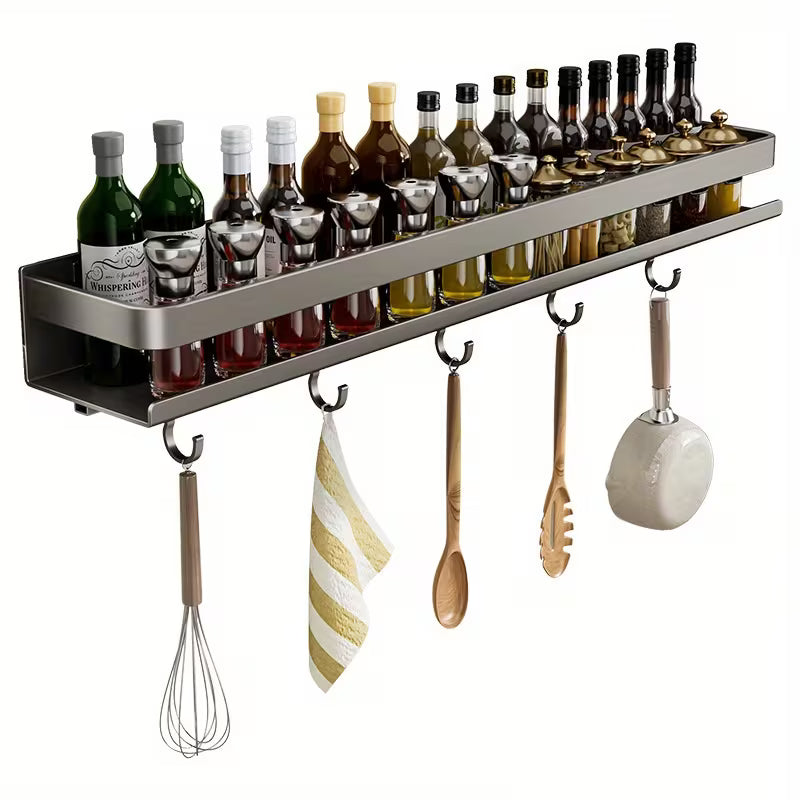 Étagère à Épices Murale Métal 20 Pots Sans Perçage