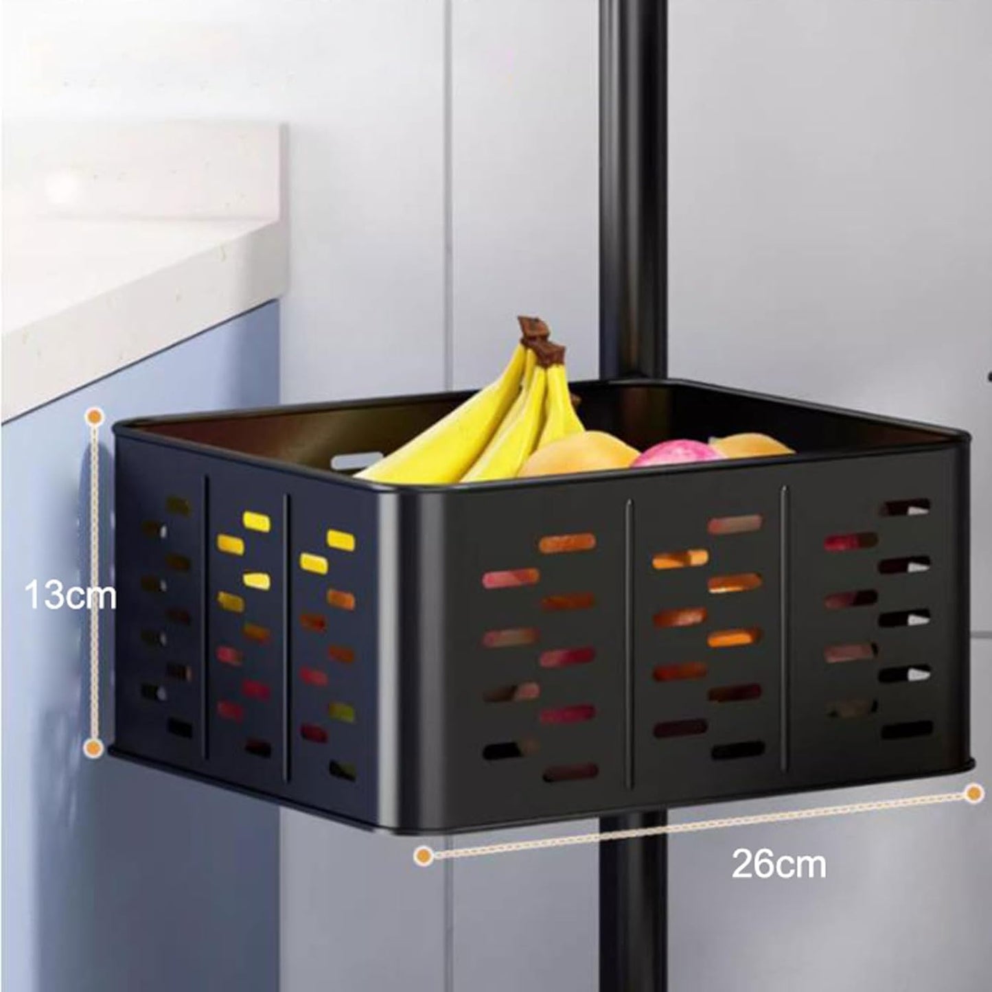Chariot Rangement 5 Niveaux Rotatif Métal