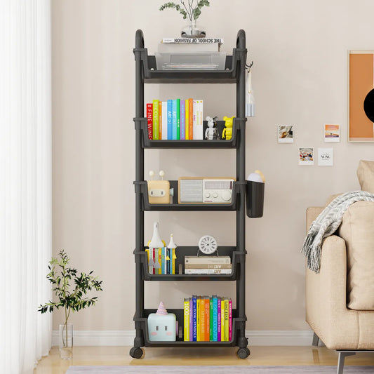 Étagère Cuisine 5 Niveaux à Roulettes Slim 130 cm